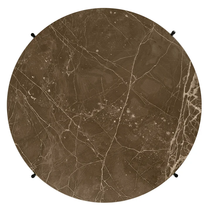 Plateau en marbre brun de la table basse TS de Gubi