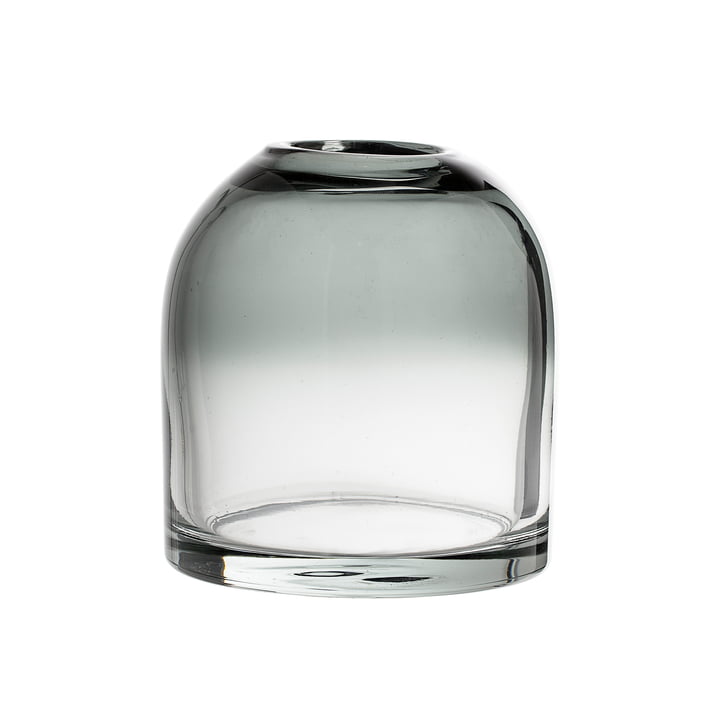 Le vase en verre H 13 cm, gris de Bloomingville