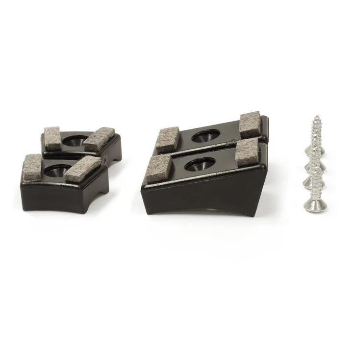 Thonet - patins pour chaise cantilever en acier tubulaire, patins en plastique avec doublure en feutre / noir