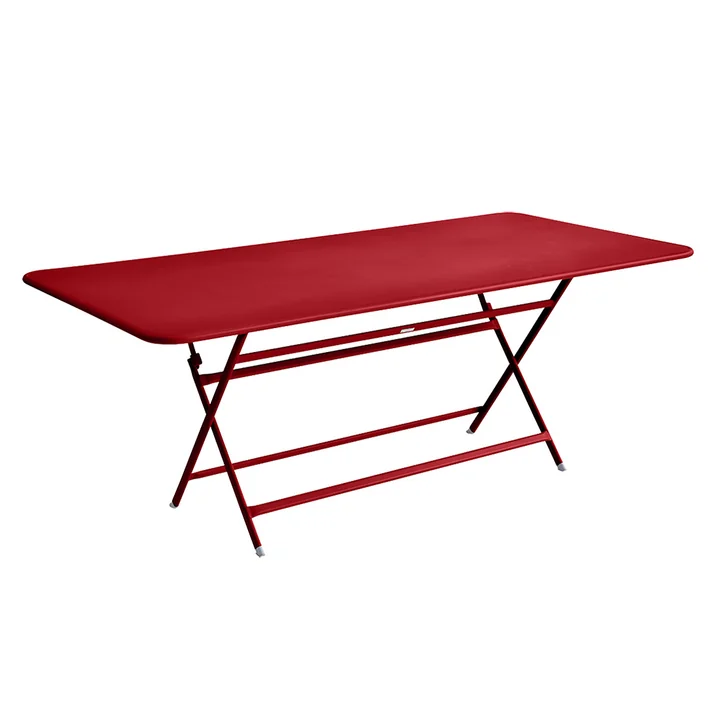 La table Caractère de Fermob 190 x 90 cm en rouge pavot