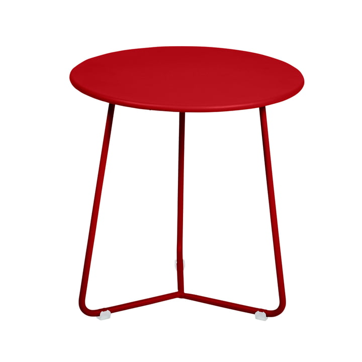 La table d'appoint / le tabouret Cocotte, Ø 34 cm x H 36 cm en rouge coquelicot