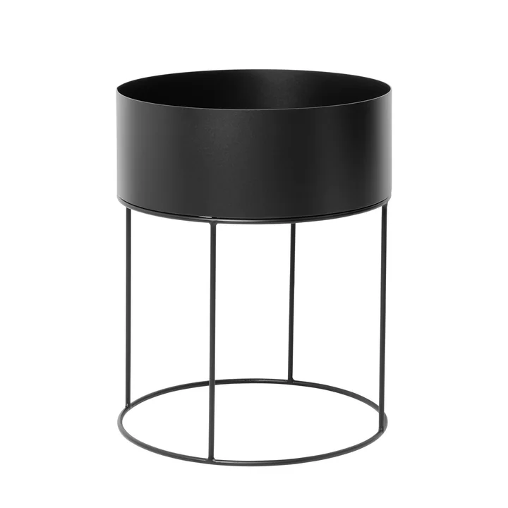 Plant Box Round de Ferm Living en noir