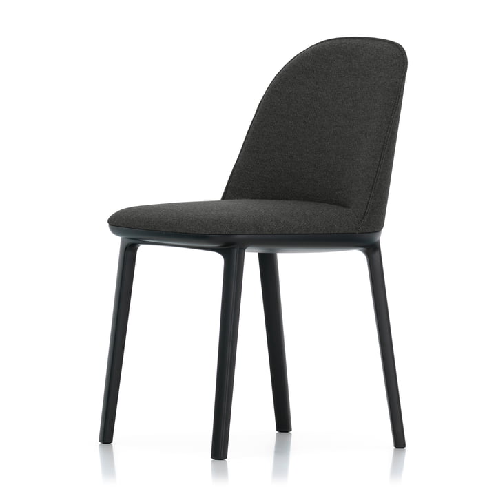 Chaise Softshell Side Chair by Vitra en version de base foncée / Plano (gris foncé)