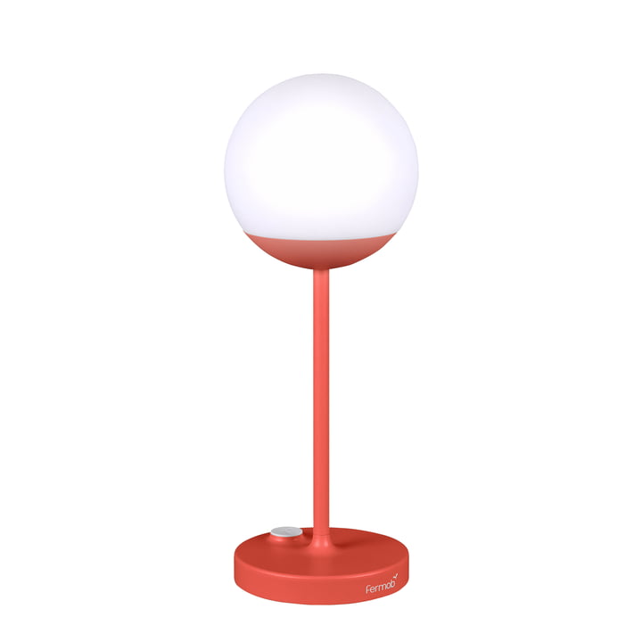 Luminaire LED à batterie Mooon! H 40 cm par Fermob en capucine