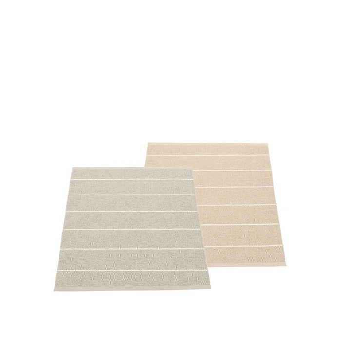 Carl tapis réversible 70 x 90 cm de Pappelina en lin / beige