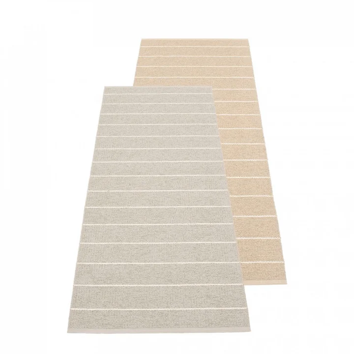 Carl tapis réversible 70 x 180 cm de Pappelina en lin / beige