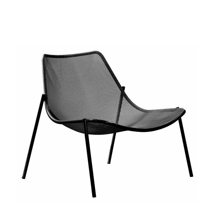 La chaise lounge Round par Emu, noir