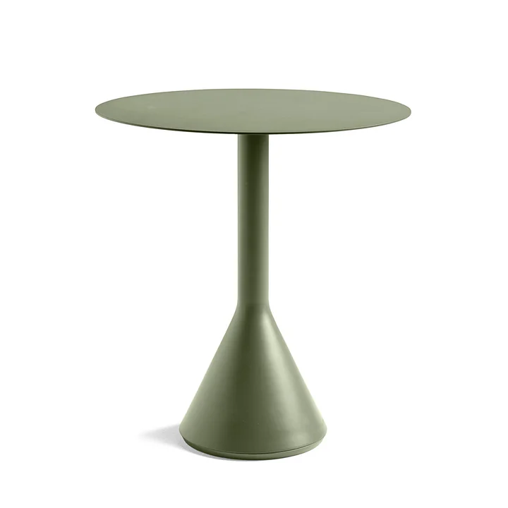 Table de bistrot Palissade Cone Ø 70 x H 74 cm par HAY en olive