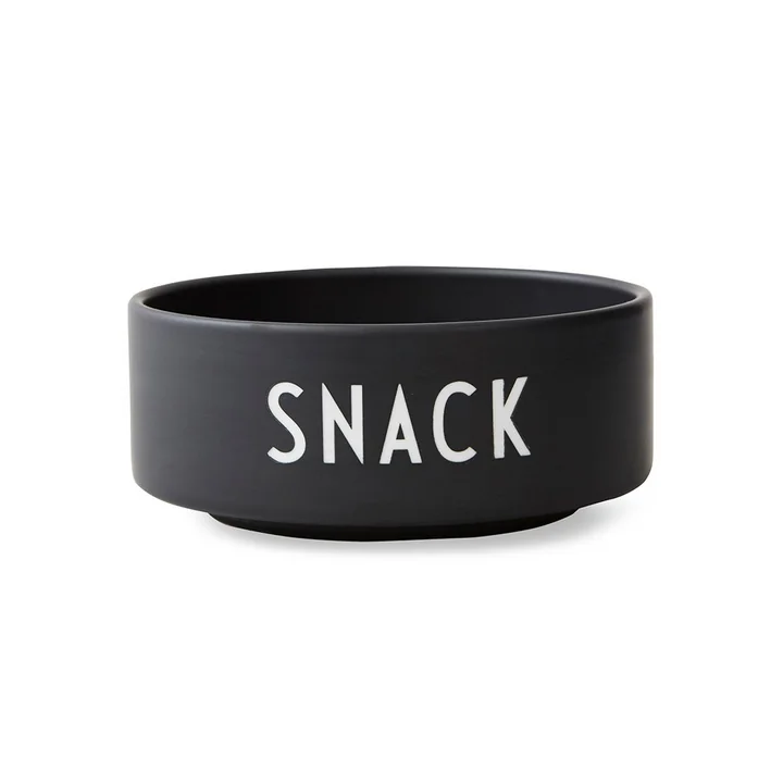 Bol Snack de Design Letters en noir / blanc