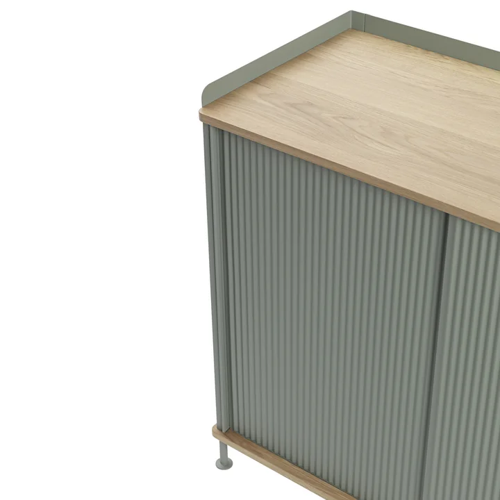 Sideboard Enfold haut par Muuto en chêne / Dusty Green