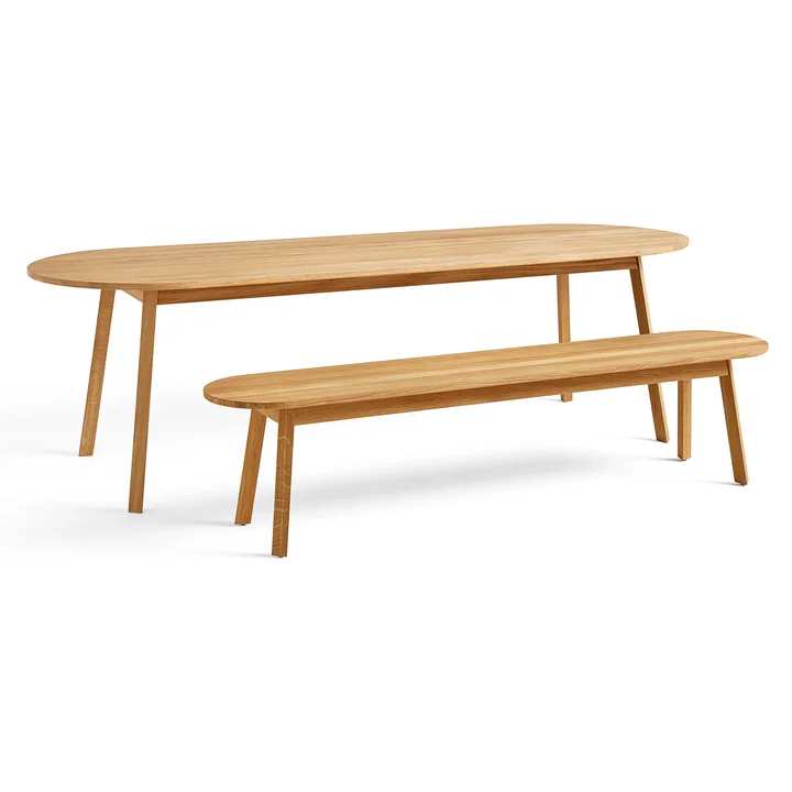 Table à manger et banc Triangle Leg par HAY