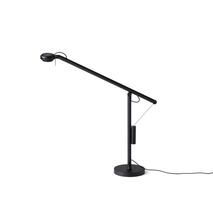 Mini lampe de table LED Fifty-Fifty par Hay en noir de sécurité (RAL 9004)