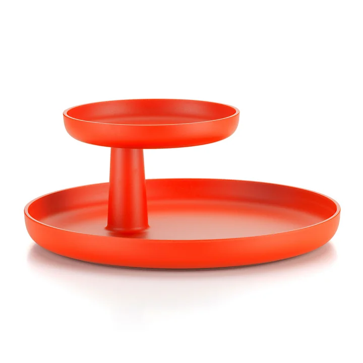 Le Vitra - Plateau rotatif en rouge coquelicot