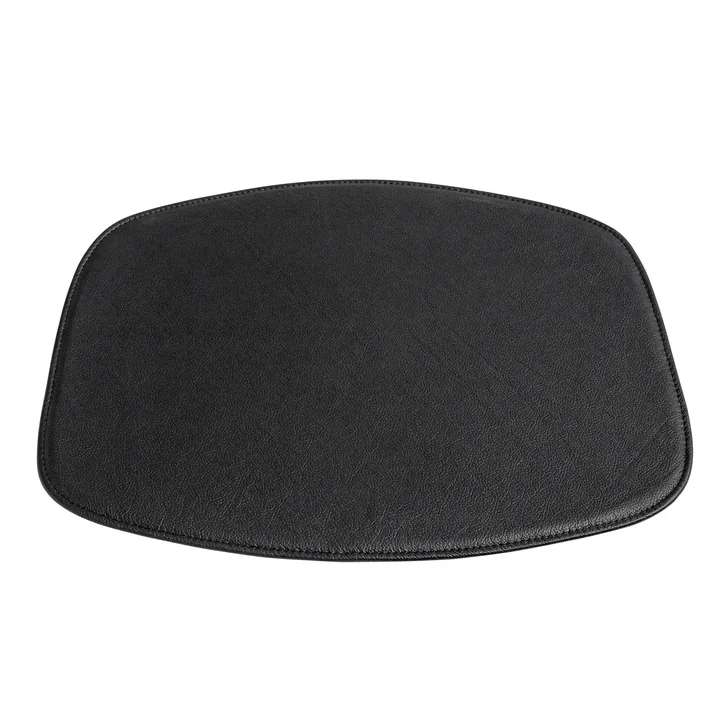 HAY - Coussin d'assise pour chaise AAC sans accoudoirs, cuir noir