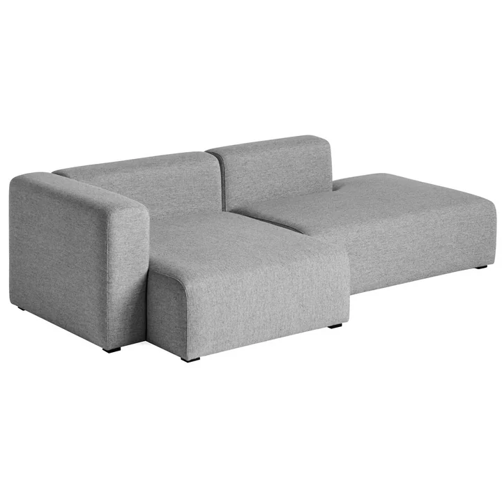 HAY - Mags Sofa 2,5 places, combinaison 3, accoudoir à gauche / gris ( Hallingdal 116)
