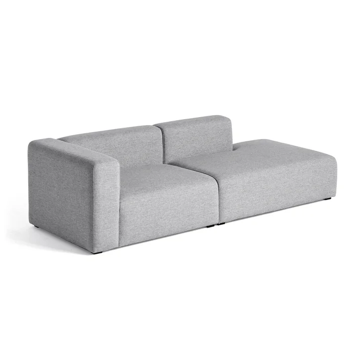 HAY - Mags Sofa 2,5 places, combinaison 2, accoudoir à gauche / gris clair ( Hallingdal 130)