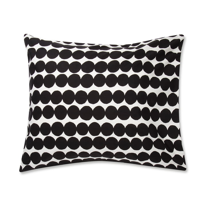 La taie d'oreiller Marimekko - Räsymatto 65 x 65 cm en noir / blanc