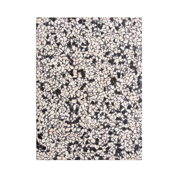 Das OK Design - Confetti Planche à découper et à servir Large, noir & ivoire