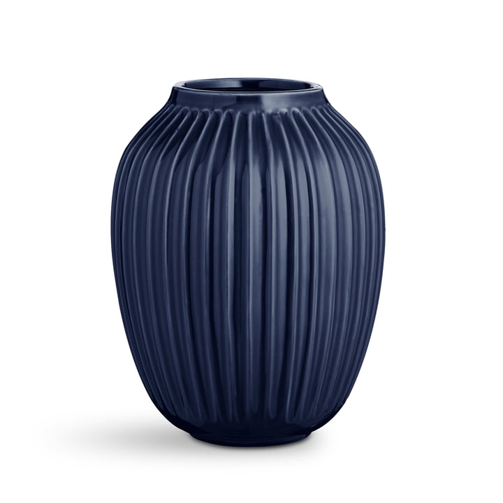 Vase bleu foncé Hammershøi par Kähler Design