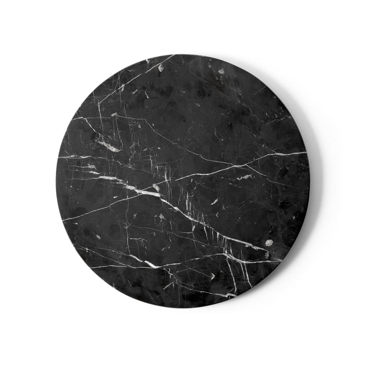 Plateau de table pour table d'appoint Androgyne Ø 42 cm de Audo en marbre noir