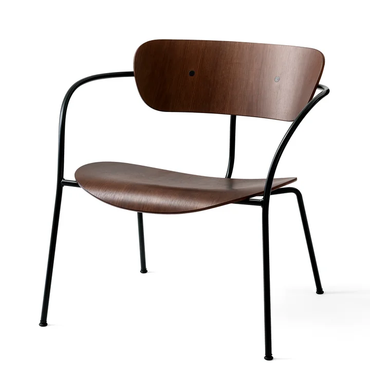 Pavillon Loungechair AV 5 de & tradition en noir / noyer laqué