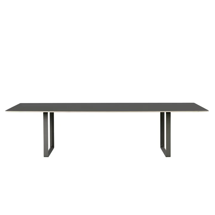 70/70 table à manger 295 x 108 cm de Muuto en noir (linoléum)