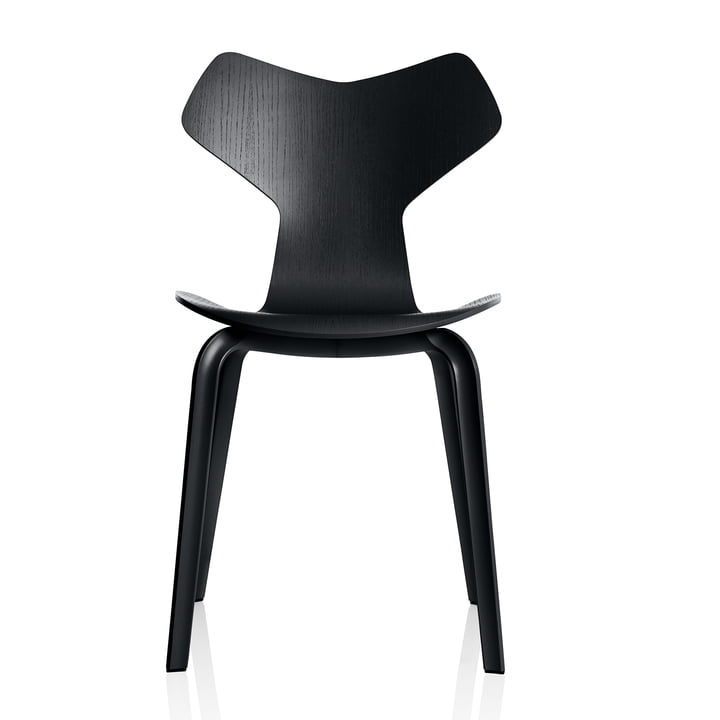 Fritz Hansen - Grand Prix Chaise, frêne teinté noir / boisges