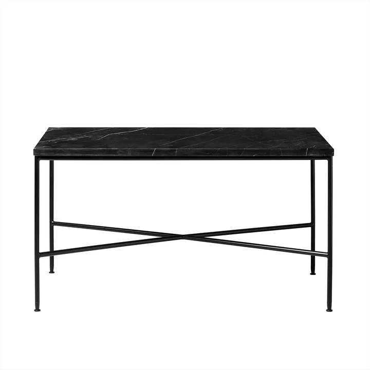 Planner Table basse de Fritz Hansen - 75 x 45 cm, plateau en marbre gris graphite
