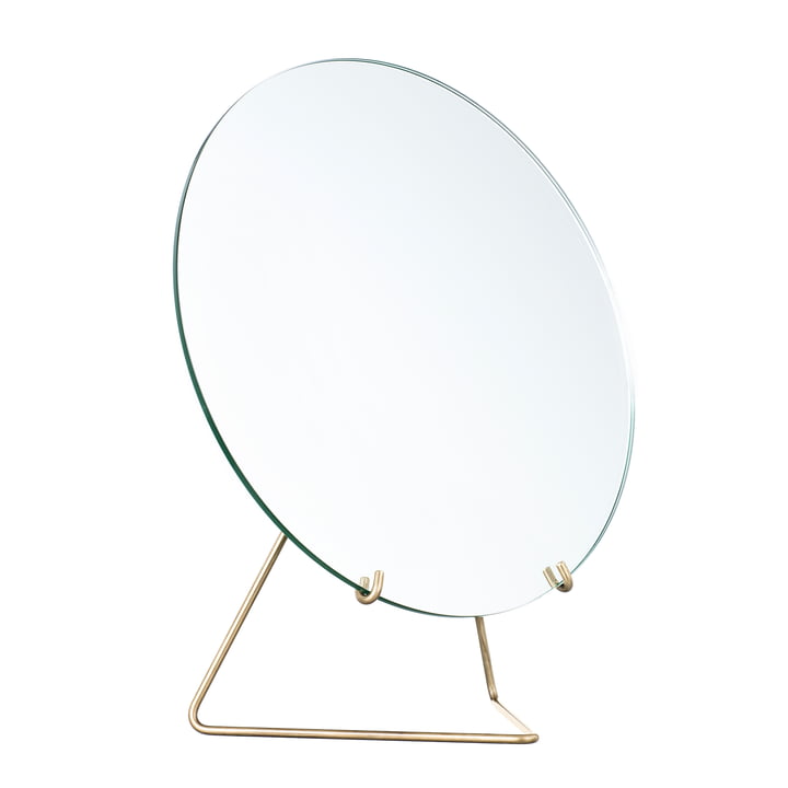 miroir de table Ø 30 cm de Moebe en laiton