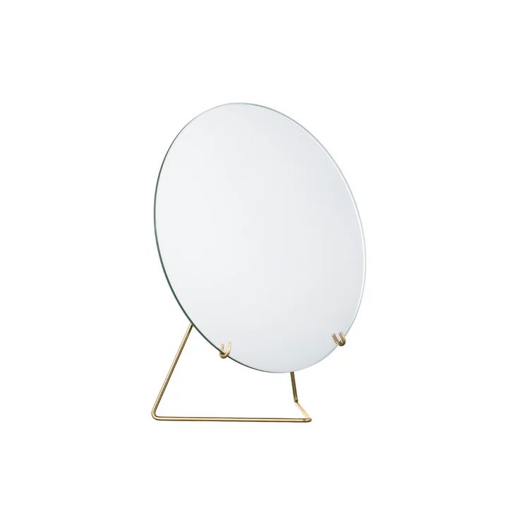 miroir de table Ø 20 cm de Moebe en laiton