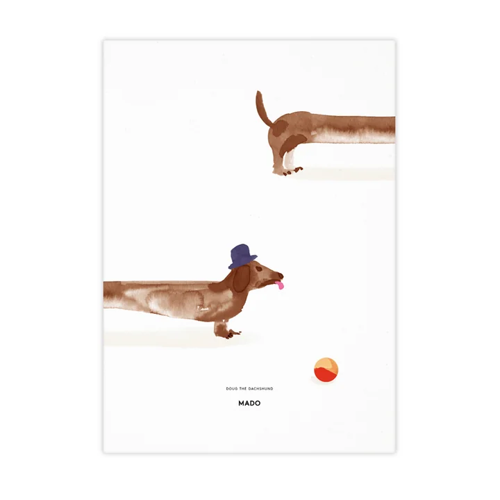 Doug the Dachshund de Paper Collective , 50 x 70 cm
