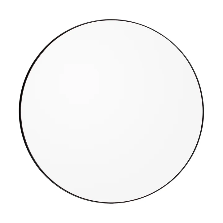 Circum Miroir mural large, Ø 110 cm en noir / clair de AYTM