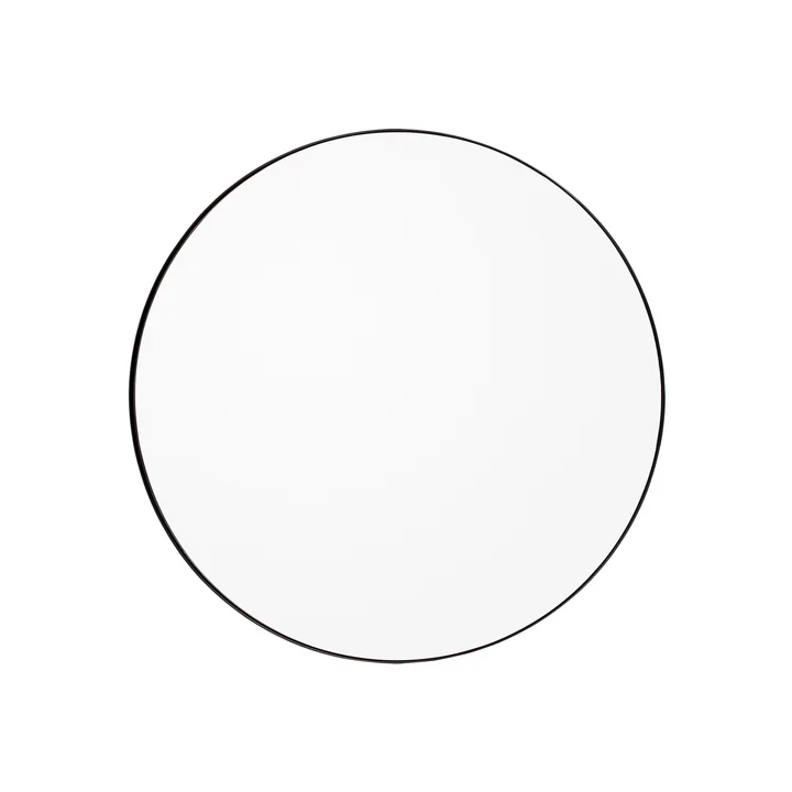 Circum miroir mural medium, Ø 90 cm en noir / transparent de AYTM