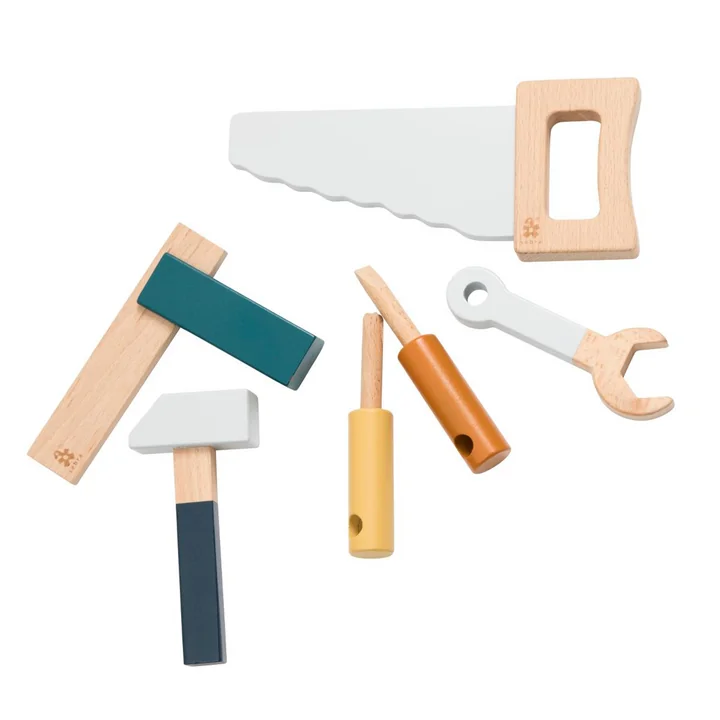 Set d'outils en bois de Sebra en gris chaud