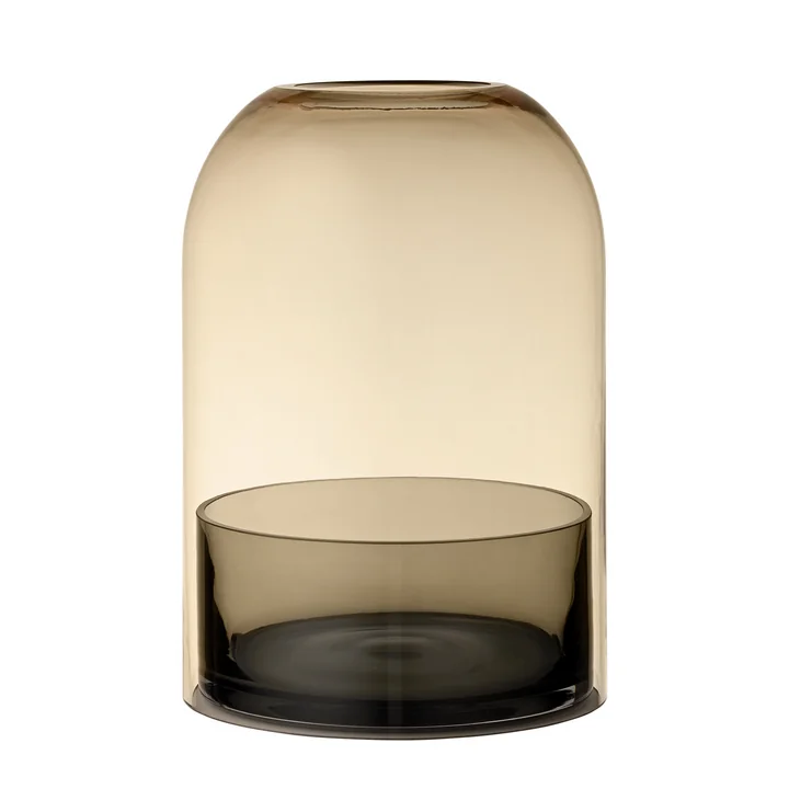 Lanterne Tota, Ø 16,2 x H 23 cm, noir / ambre de AYTM