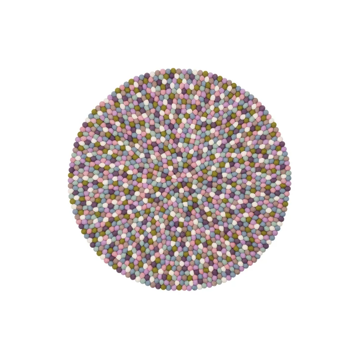 Greta Tapis de boules de feutre, Ø 90 cm de myfelt