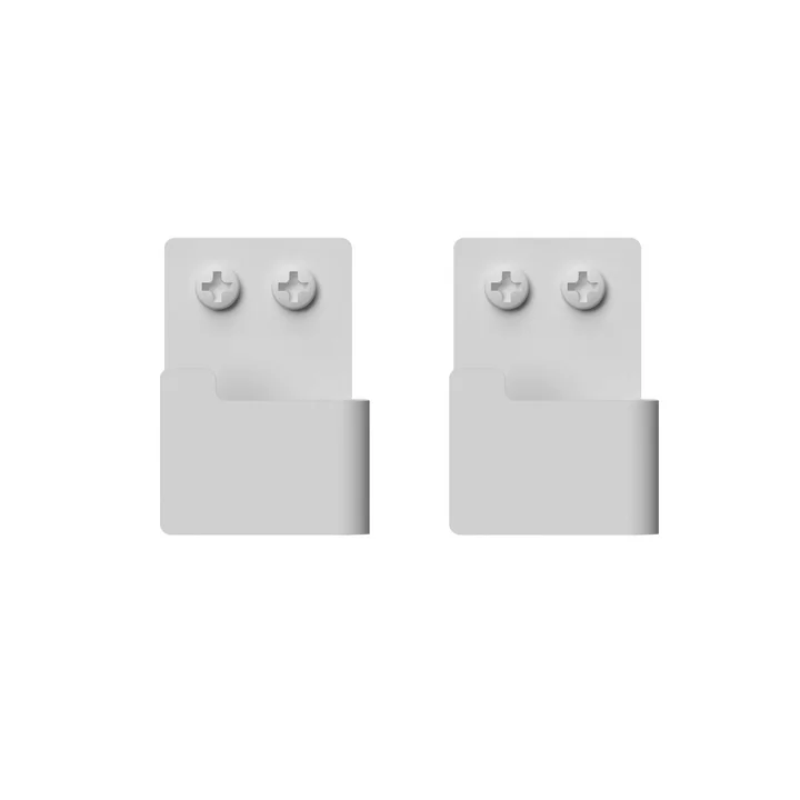 Set de crochets muraux de Nichba Design en blanc (set de 2)