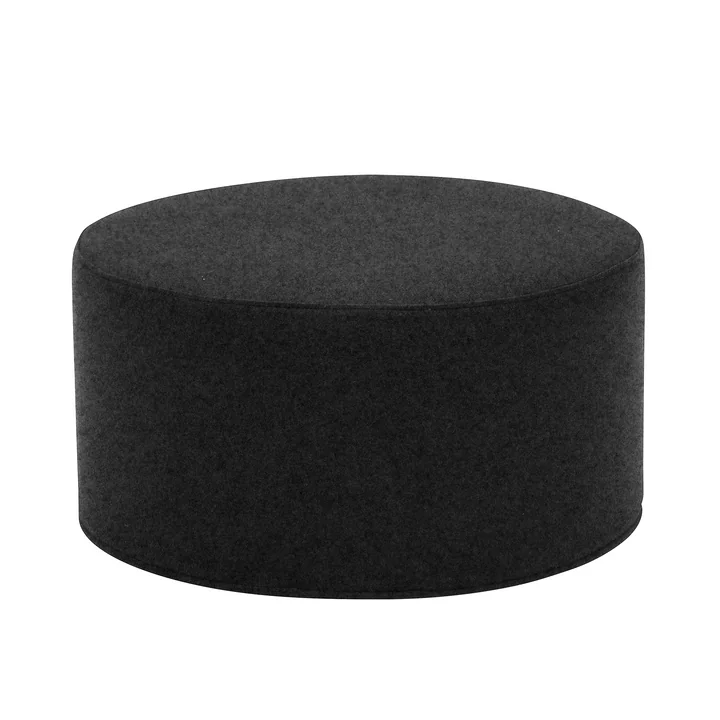 Drum tabouret / table d'appoint grand Ø 60 x H 30 cm de Softline en feutre mélangé anthracite (610)