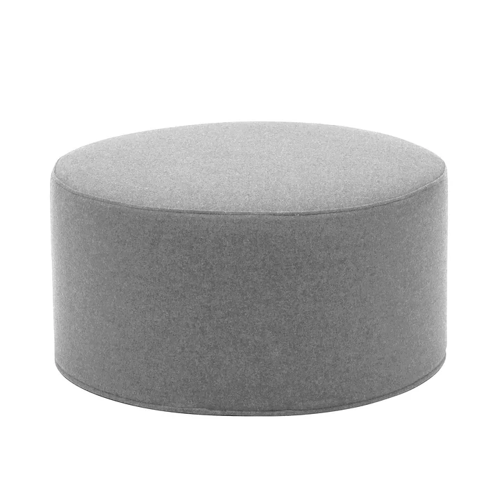 Drum tabouret / table d'appoint grand Ø 60 x H 30 cm de Softline en feutre gris mélangé (620)