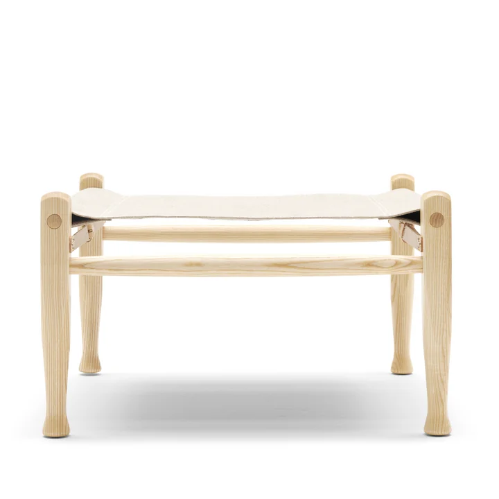 KK97170 Safari Tabouret de Carl Hansen en frêne huilé / cuir naturel / toile naturelle