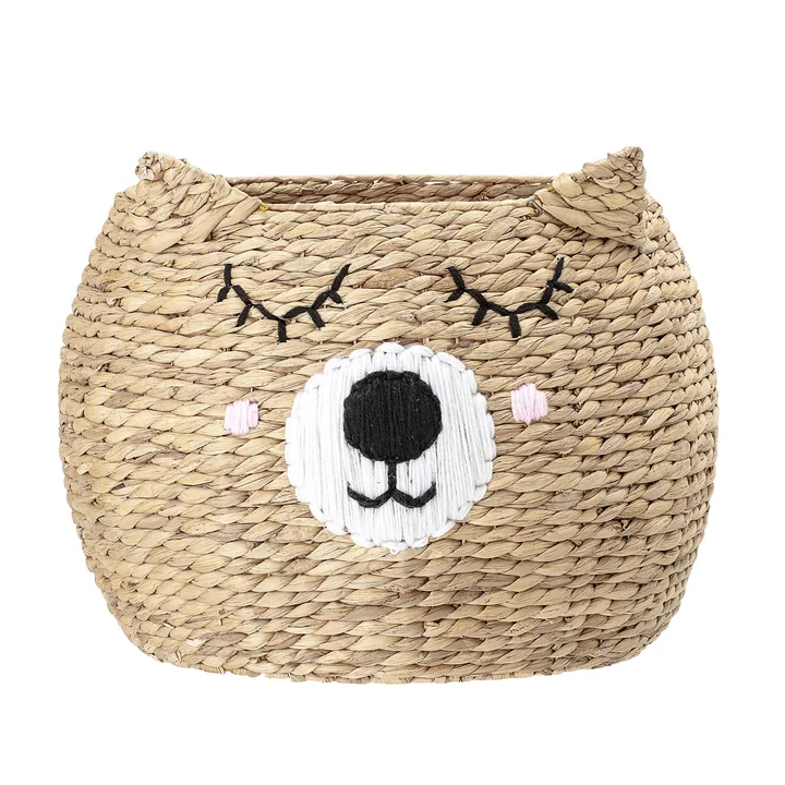 Panier de rangement avec face de Bloomingville, Ø 50 x H 40 cm, ours