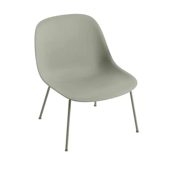 Fiber Lounge Chair Tube Base en dusty green de Muuto
