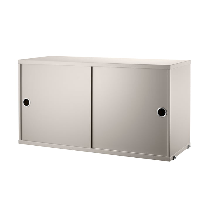 Module d'armoire avec portes coulissantes 78 x 30 cm de String en beige