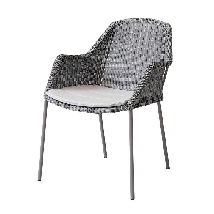 Housse de siège pour le fauteuil Breeze empilable de Cane-line en gris clair