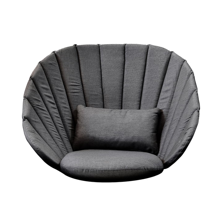 Set de coussins (3 pièces) pour le fauteuil Peacock Lounge de Cane-line en gris