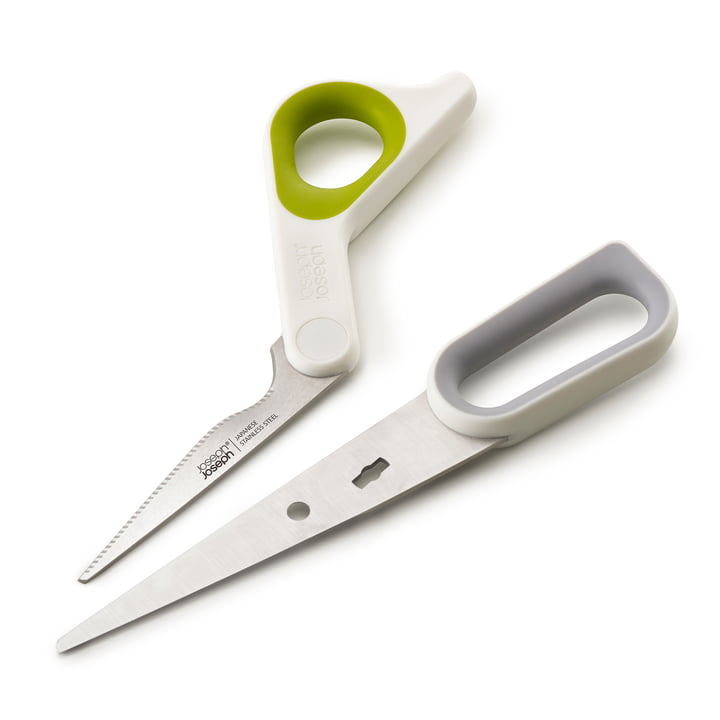 Ciseaux de cuisine Powergrip de Joseph Joseph en blanc / vert