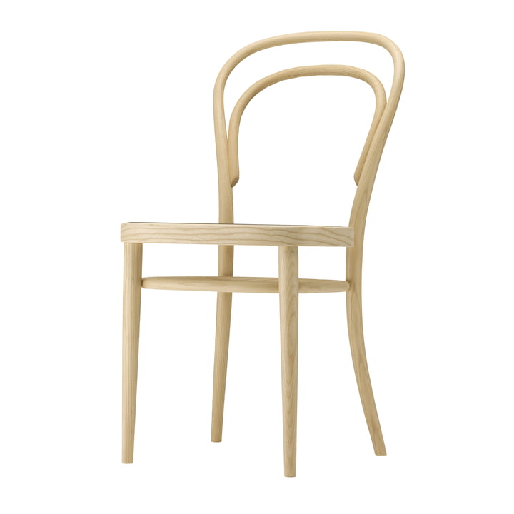 214 M Chaise en bois courbé de Thonet avec assise en creux Contreplaqué moulé / frêne huilé clair (Pure Materials)
