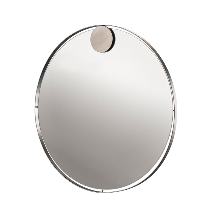 Miroir à anneaux à accrocher Ø 50 cm en acier inoxydable de Zone Danemark