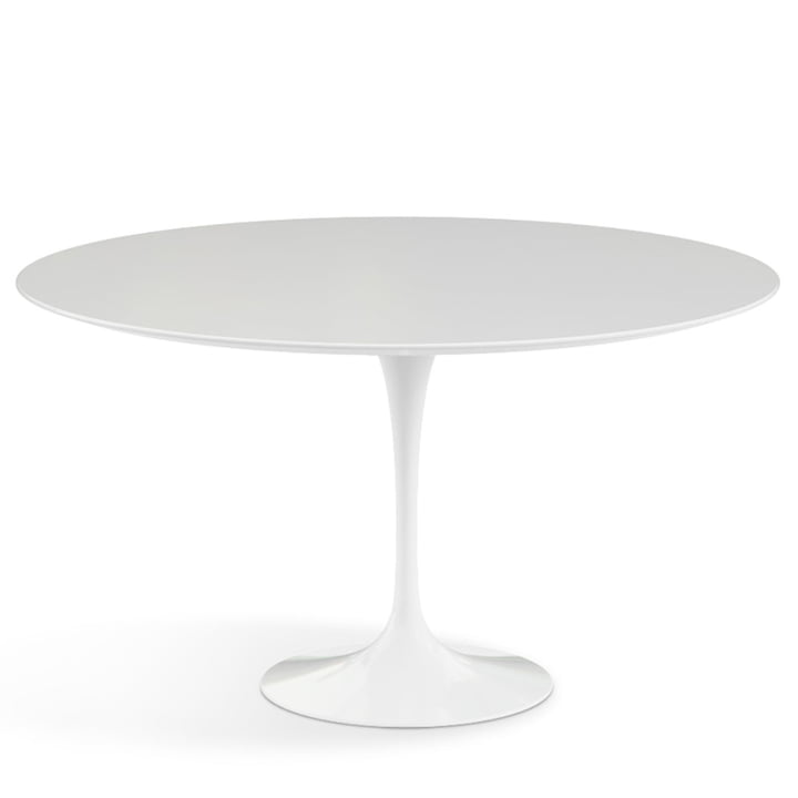 Saarinen Tulip Table de bistrot Ø 137 cm de Knoll en blanc