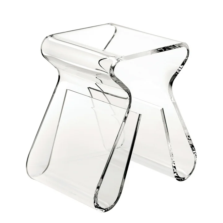 Tabouret Magino et collectionneur de magazines en clair d'Umbra 